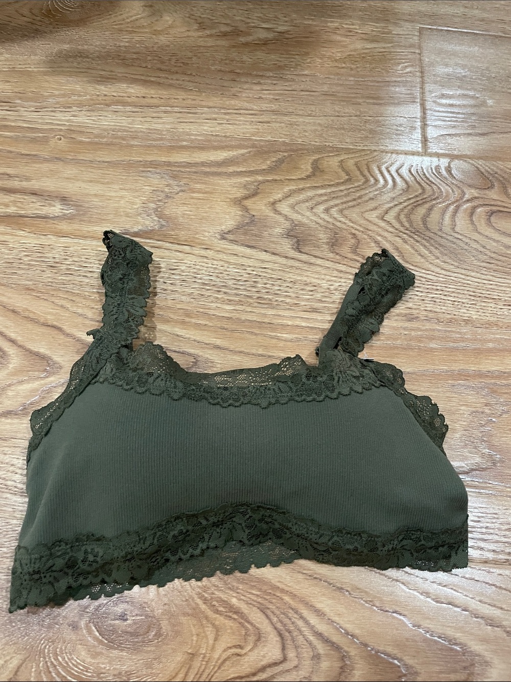 Victoria's Secret Olive Lace-Edge Bralette
